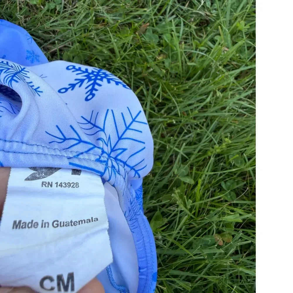 GK Elite Girls Blue Unicorn Snowflake Leotard Gymnastics Bodysuit Size CM